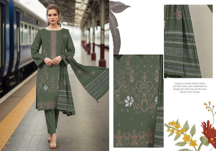 JAHAN AARA BY MAH E MEER VOL:- 14 DORIA DHANAK (UNSTITCHED)