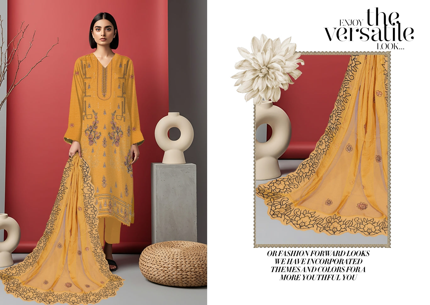 UNSTITCHED VISCOSE HAAJRA BY MAH E MEER VOL:-03