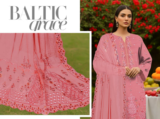 UNSTITCHED EMBROIDERED VISCOSE 3PC