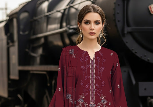 JAHAN AARA BY MAH E MEER  DORIA DHANAK VOL:-14  (UNSTITCHED)