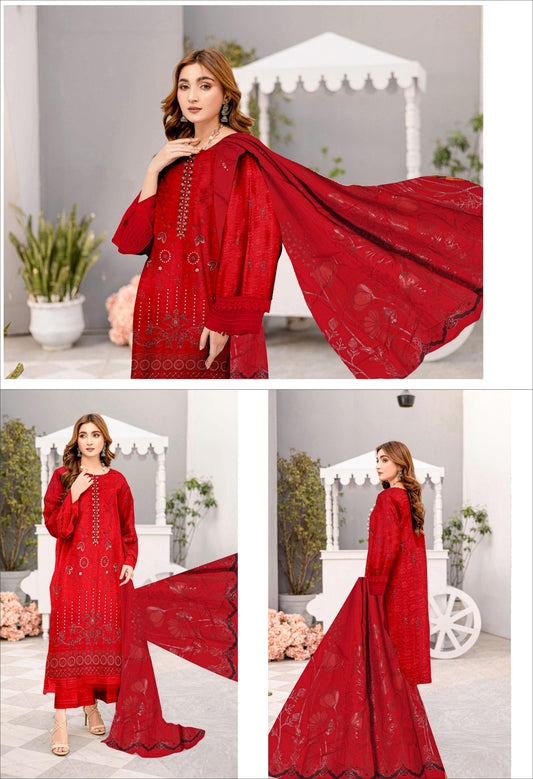 3PC VISCOSE UNSTITCHED