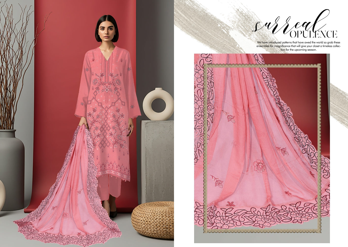 UNSTITCHED VISCOSE   HAAJRA BY MAH E MEER  VOL:-03