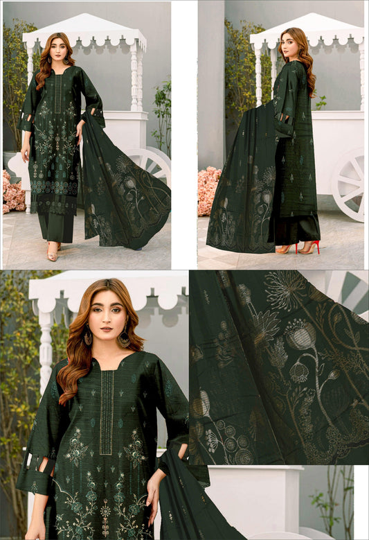 3PC VISCOSE UNSTITCHED