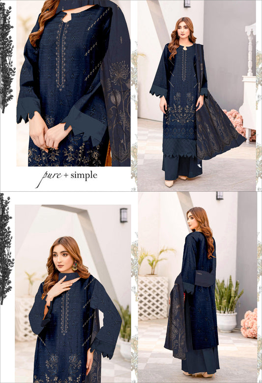 3PC VISCOSE UNSTITCHED