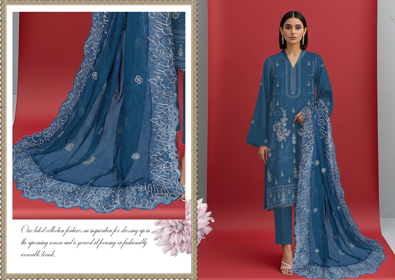 UNSTITCHED VISCOSE   HAAJRA BY MAH_E_MEER  VOL:- 03