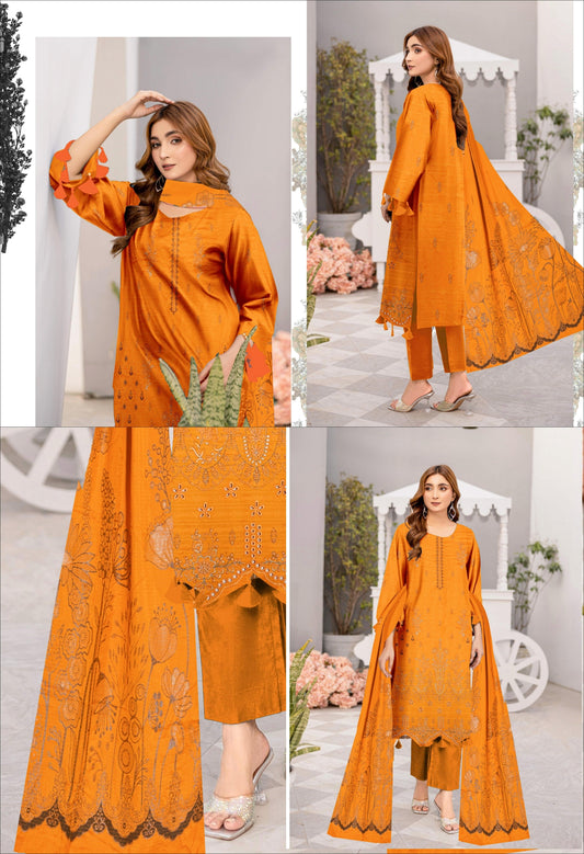 3PC VISCOSE UNSTITCHED