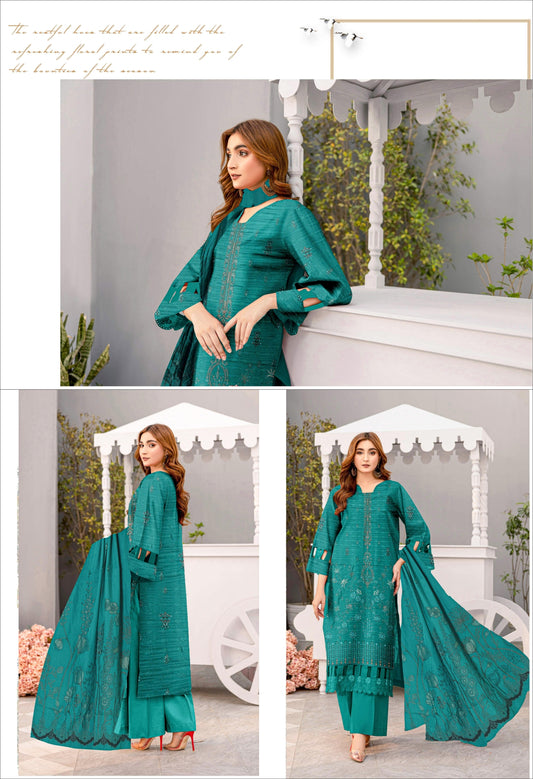 3PC VISCOSE UNSTITCHED