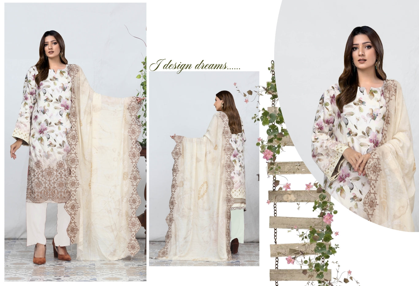 ABiHA BY DUR E FiSHAN  VOL:- 02 VISCOSE (UNSTITCHED)